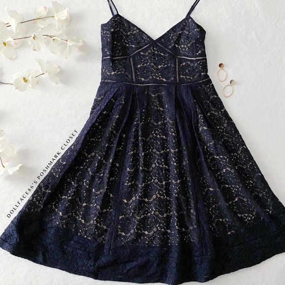 NWT Joie Blue Lace Solandra Dress - Picture 5 of 12